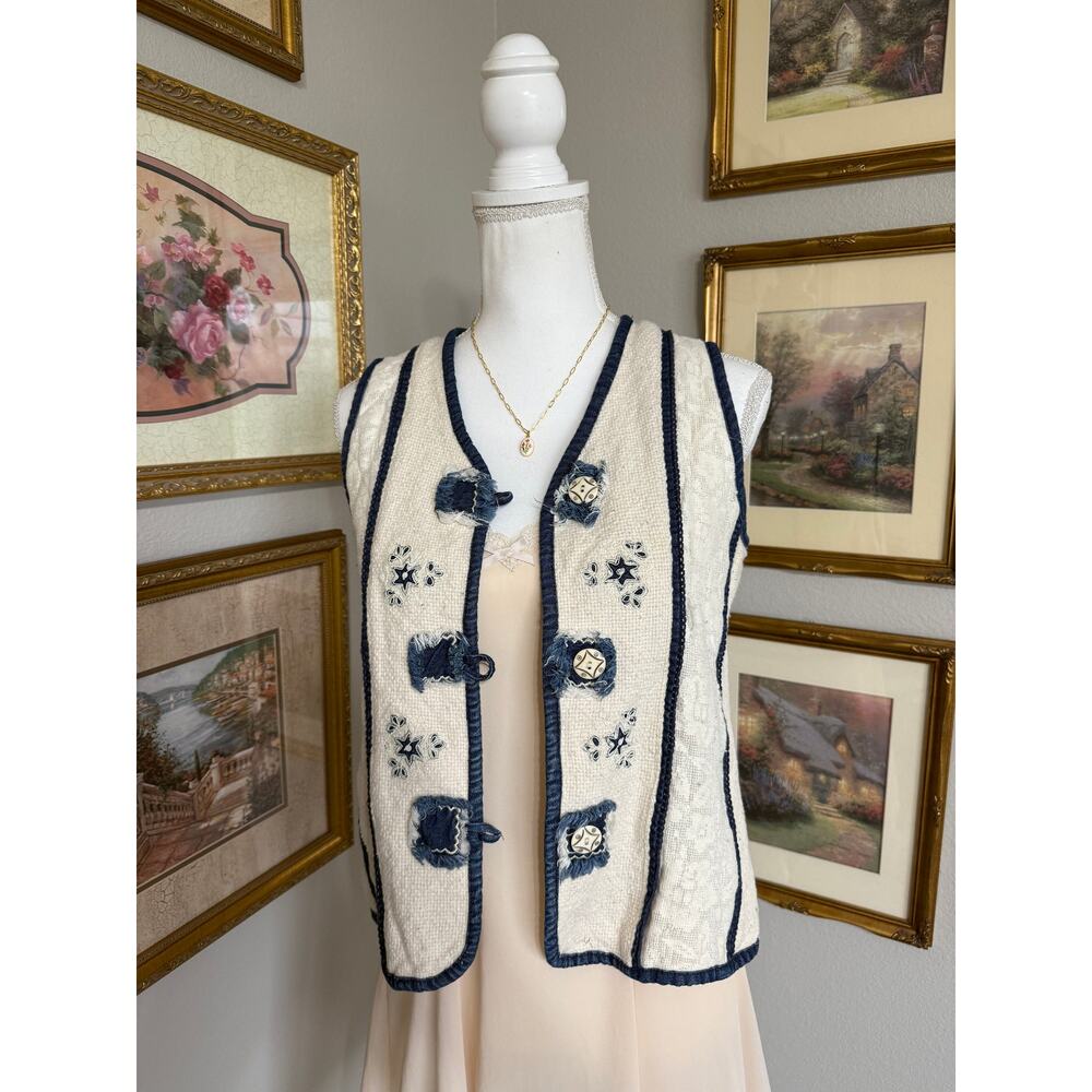 Cream Floral Vest